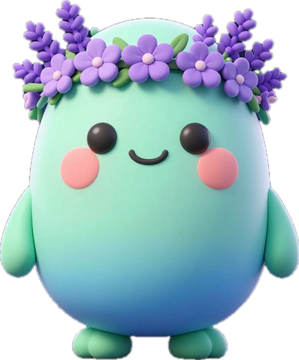 Filiz wearing a crown of lavender